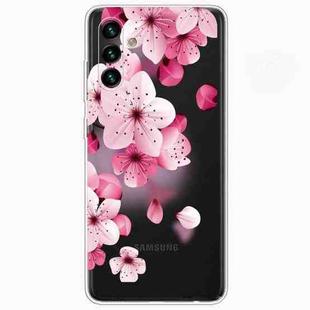 For Samsung Galaxy A13 5G Painted Pattern High Transparent TPU Phone Case(Cherry Blossoms)