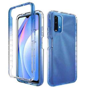 For Xiaomi Poco M3 High Transparency Two-color Gradual Change PC+TPU Phone Case(Blue)