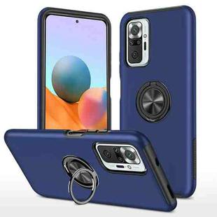 For Xiaomi Redmi Note 10 Pro PC + TPU Shockproof Magnetic Phone Case with Invisible Ring Holder(Blue)