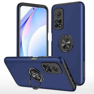 For Xiaomi Mi 10T Pro 5G PC + TPU Shockproof Magnetic Phone Case with Invisible Ring Holder(Blue)