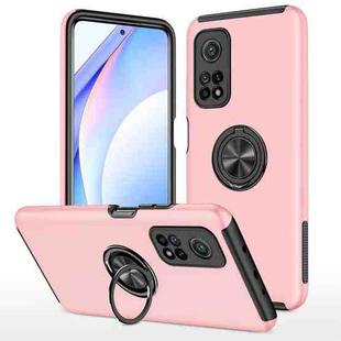 For Xiaomi Mi 10T Pro 5G PC + TPU Shockproof Magnetic Phone Case with Invisible Ring Holder(Rose Gold)
