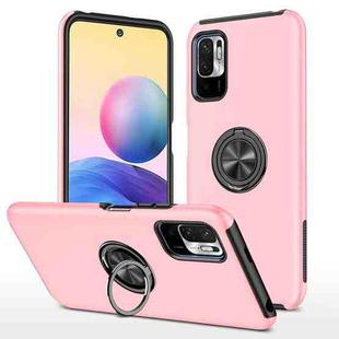 For Xiaomi Redmi Note 10 5G PC + TPU Shockproof Magnetic Phone Case with Invisible Ring Holder(Rose Gold)
