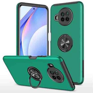 For Xiaomi Mi 10T Lite 5G PC + TPU Shockproof Magnetic Phone Case with Invisible Ring Holder(Dark Green)