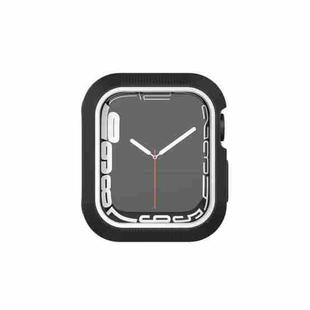 Shockproof PC Protective Case For Apple Watch Series 8 / 7 45mm / 6&SE&5&4 44mm / 3&2&1 42mm(Black + White)