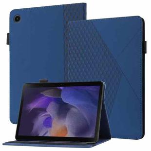 For Samsung Galaxy Tab A8 10.5 2021 X200/X205 Rhombus Skin Feel Horizontal Flip Tablet Leather Case with Card Slots & Holder(Royal Blue)