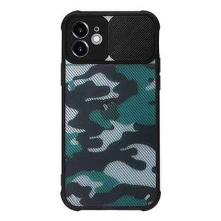 Camouflage Sliding Camshield TPU Phone Protective Case For iPhone 12 Pro(Green)