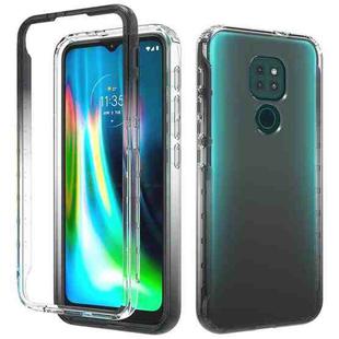 For Motorola Moto G9 Play Shockproof High Transparency Two-color Gradual Change PC+TPU Candy Colors Phone Protective Case(Black)