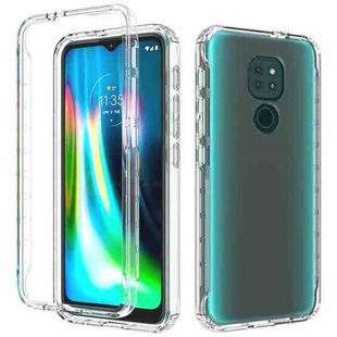 For Motorola Moto G9 Play Shockproof High Transparency Two-color Gradual Change PC+TPU Candy Colors Phone Protective Case(Transparent)