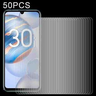 For Honor 30i 50 PCS 0.26mm 9H 2.5D Tempered Glass Film
