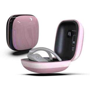 Mirror Surface Silicone + PC Wireless Earphone Protective Case for Beats Powerbeats Pro(Pink+White)