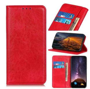 For Motorola Moto E40/E20/E30/Lenovo K14 Plus Magnetic Crazy Horse Texture Horizontal Flip Leather Phone Case(Red)