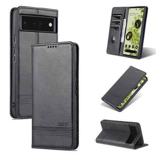 For Google Pixel 6 AZNS Magnetic Calf Texture Horizontal Flip Phone Leather Case(Black)