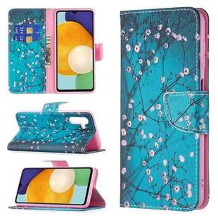 For Samsung Galaxy A13 5G Colored Drawing Pattern Horizontal Flip Phone Leather Case with Holder & Card Slots & Wallet(Plum Blossom)