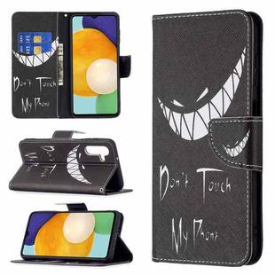 For Samsung Galaxy A13 5G Colored Drawing Pattern Horizontal Flip Phone Leather Case with Holder & Card Slots & Wallet(Smirk)