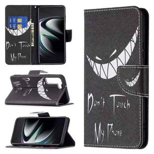 For Samsung Galaxy S22+ 5G Colored Drawing Pattern Horizontal Flip Phone Leather Case with Holder & Card Slots & Wallet(Smirk)