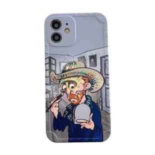 Shockproof Oil Painting TPU Phone Case For iPhone 13 Pro Max(Face Painting)