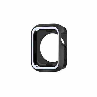 Two-color Shockproof Protective Case For Apple Watch Series 9 / 8 / 7 41mm(Black + White)