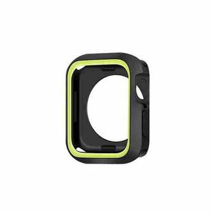 Two-color Shockproof Protective Case For Apple Watch Series 9 / 8 / 7 41mm(Black Green)