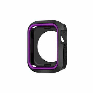 Two-color Shockproof Protective Case For Apple Watch Series 9 / 8 / 7 41mm(Purple)