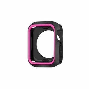 Two-color Shockproof Protective Case For Apple Watch Series 9 / 8 / 7 45mm(Black Pink)