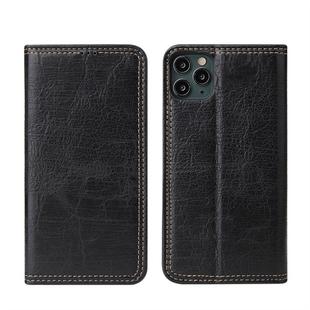 For iPhone 11 Pro Max Retro Tree Bark Texture PU Magnetic Horizontal Flip Leather Case with Holder & Card Slots & Wallet(Black)