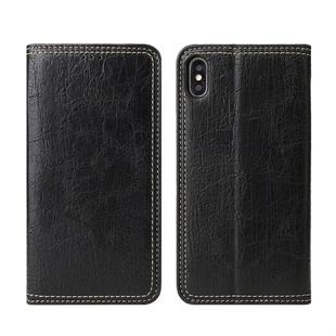 For iPhone XR Retro Tree Bark Texture PU Magnetic Horizontal Flip Leather Case with Holder & Card Slots & Wallet(Black)