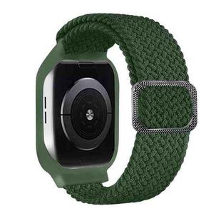 TPU Frame Buckle Braid Integrated Watch Band For Apple Watch Series 6 & SE & 5 & 4 40mm / 3 & 2 & 1 38mm(Green)