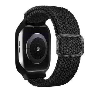 TPU Frame Buckle Braid Integrated Watch Band For Apple Watch Series 6 & SE & 5 & 4 44mm / 3 & 2 & 1 42mm(Black)