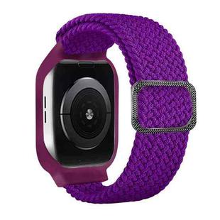 TPU Frame Buckle Braid Integrated Watch Band For Apple Watch Series 6 & SE & 5 & 4 44mm / 3 & 2 & 1 42mm(Pitaya)