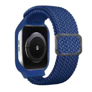 TPU Frame Buckle Braid Integrated Watch Band For Apple Watch Series 6 & SE & 5 & 4 44mm / 3 & 2 & 1 42mm(Blue)
