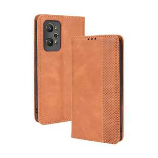 For OPPO Realme GT Neo2 Magnetic Buckle Retro Crazy Horse Texture Horizontal Flip Phone Leather Case with Holder & Card Slots & Photo Frame(Brown)