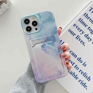Electroplating IMD TPU Phone Case with Card Slot For iPhone 13(Colorful Starry Sky)