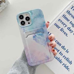 Electroplating IMD TPU Phone Case with Card Slot For iPhone 13 Pro(Colorful Starry Sky)