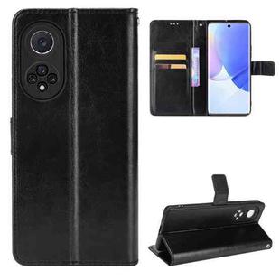 For Huawei nova 9 Crazy Horse Texture Horizontal Flip Phone Leather Case with Holder & Card Slots & Lanyard(Black)