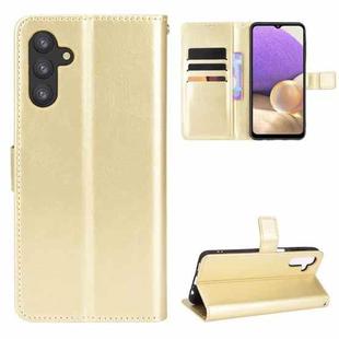 For Samsung Galaxy A13 5G Crazy Horse Texture Horizontal Flip Phone Leather Case with Holder & Card Slots & Lanyard(Gold)