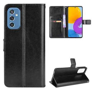 For Samsung Galaxy M52 5G Crazy Horse Texture Horizontal Flip Phone Leather Case with Holder & Card Slots & Lanyard(Black)