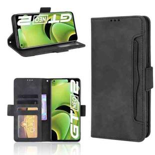 For OPPO Realme GT Neo2 Skin Feel Calf Pattern Horizontal Flip Leather Phone Case with Holder & Card Slots & Photo Frame(Black)
