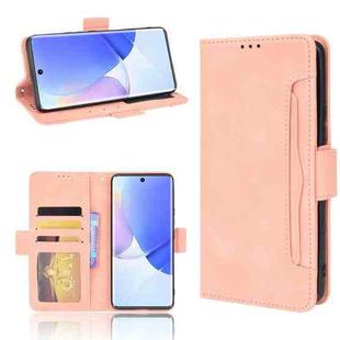 For Huawei nova 9 Skin Feel Calf Pattern Horizontal Flip Leather Phone Case with Holder & Card Slots & Photo Frame(Pink)