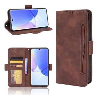 For Huawei nova 9 Skin Feel Calf Pattern Horizontal Flip Leather Phone Case with Holder & Card Slots & Photo Frame(Brown)