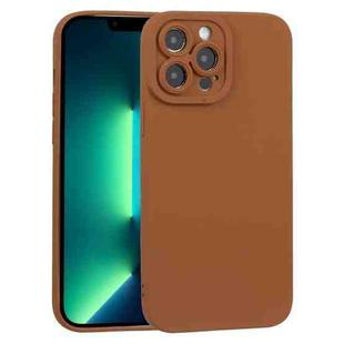 For iPhone 13 Pro Max TPU Oil-sprayed Soft Phone Case (Brown)