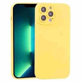 For iPhone 13 Pro Max TPU Oil-sprayed Soft Phone Case (Yellow)