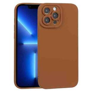 For iPhone 13 Pro TPU Oil-sprayed Soft Phone Case (Brown)