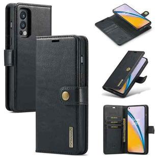 For OnePlus Nord N200 5G DG.MING Crazy Horse Texture Flip Detachable Magnetic Leather Case with Holder & Card Slots & Wallet(Black)