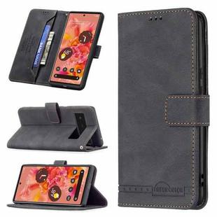 For Google Pixel 6 Pro Magnetic Clasp RFID Blocking Anti-Theft Leather Case with Holder & Card Slots & Wallet(Black)