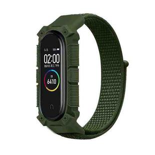 For Xiaomi Mi Band 6 / 5 / 4 / 3 Armor Nylon Strap Watch Band(Army Green)