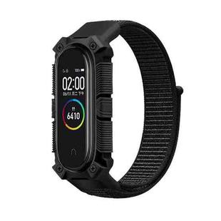 For Xiaomi Mi Band 6 / 5 / 4 / 3 Armor Nylon Strap Watch Band(Dark Black)