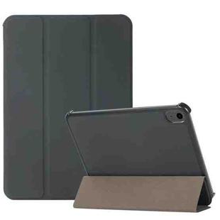 For iPad mini 6 3-folding Skin Texture Horizontal Flip TPU + PU Tablet Leather Case with Holder(Black)