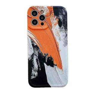 IMD Workmanship TPU Shockproof Phone Case For iPhone 13(Orange 3D Abstract Oil Painting)