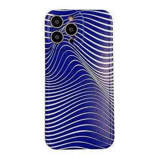 IMD Workmanship TPU Shockproof Phone Case For iPhone 13 Pro Max(Blue Art Line)