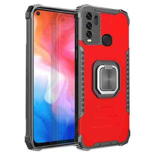 For vivo Y50 / Y30 Fierce Warrior Series Armor Aluminum Alloy + TPU Phone Case with Ring Holder(Red)